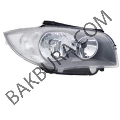 Bmw 1 E87 2007- Sağ Far Sıyah Ith 63117193388