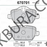 Bmw E90 Arka Balata (Valeo) 670701