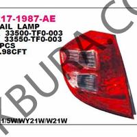 Honda Jazz 2007-2009 Sağ Stop Lambası (Depo) 217-1987R-AE