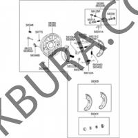 Hyundai Accent 2000-2006 Arka Sağ Fren Tablası Mobis 58360-25200