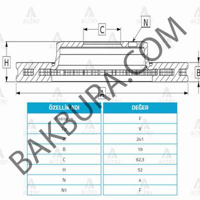 Hyundai Accent 2000-2006 Ön Fren Dıskı Havalı Lks 51712-25060