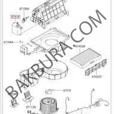 Hyundai Elantra 2001-2006 Kalorifer Ayar Motoru Mobis 97124-2d200