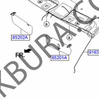Hyundai Elantra 2011- Sol Güneşlik Mobis 85210-3X010TX 