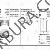 Hyundai Excel 1988-1994 Gömlek 0.50 (Gotze) 14-021801-00