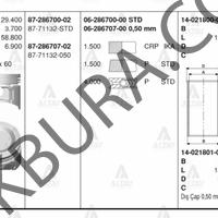 Hyundai Excel 1990-1994 1.5 Piston Sekman 0.50 (Goetze) 87-71132-050