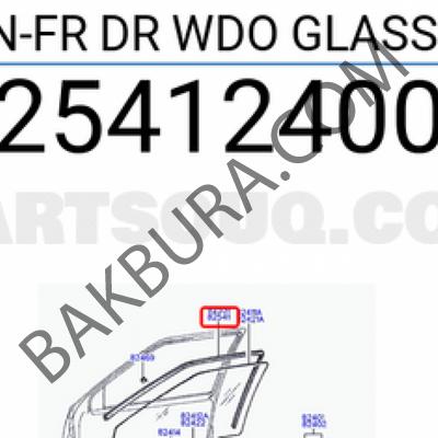 Hyundai Excel 1990-1994 Ön Sağ Cam Yuva Fıtılı (Mobıs) 82541-24003