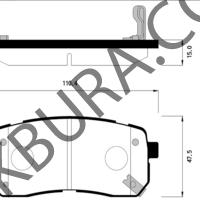 Hyundai H-1 2008-2011 Arka Balata (Mando) 58302-3JA00