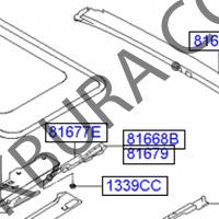 Hyundai SantaFe 2001- Sağ Sunroof Ayağı Mobis 81648-26000