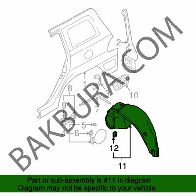 Hyundaı Santafe 2001-2005 Arka Sol Davlumbaz Orjinal 86821-26000