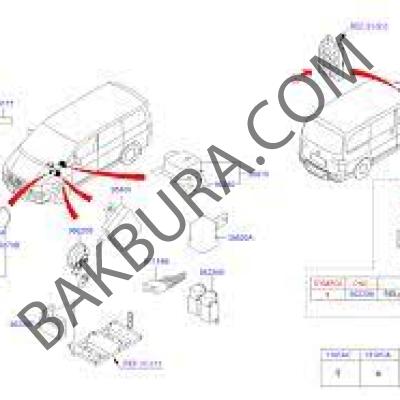 Hyundai Sonata 1999-2001 Korna Mobıs 96620-4A000