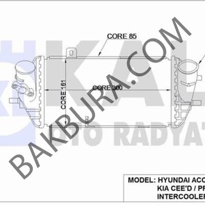 Kia Rio 2012-2014 Dizel İntercooler Radyatörü (Kale) 28271-2A740