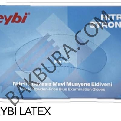 Mavi Nitril Pudrasiz Muayene Eldiveni Beybi 100 adet