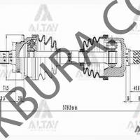 Mazda 2500 1997-2000 4x4 510mm Sol Aks Komple Maher MD242550X