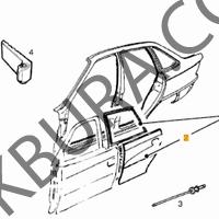 Opel Astra F 1990-1998 Sol Arka Kapı Sacı (Gm) 90449533