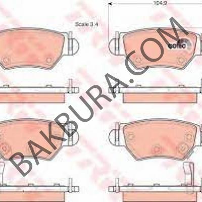 Opel Zafira A  1998-2004 Arka Balata Trw GDB1471