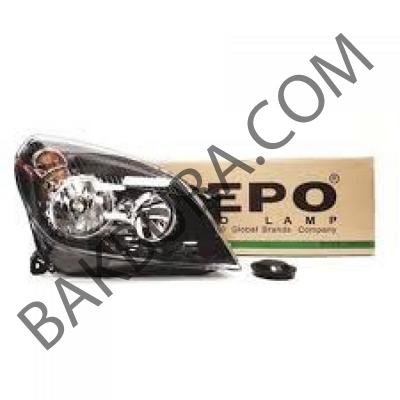 Opel Astra H 2004-2009 Sağ Far Lambası Siyah Depo 1216562