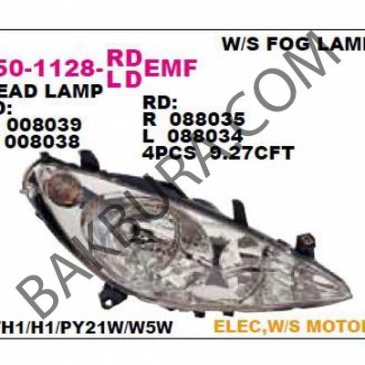 Peugeot 307 2001-2005 Sol Far (Depo) 550-1128L-LDEMF