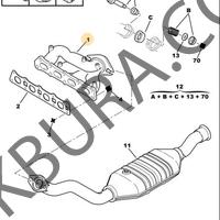 Peugeot 406 2.0 16v Egsoz Manıfolt (Orjınal) 0341.A5