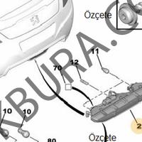 Peugeot Rcz Arka Tampon Orta Reflektör (Orjinal) 6350.kf