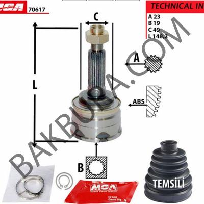 Suzukı Carry Sk413 1998-2002 Dış Aks Kafası Mga 44101-62B22